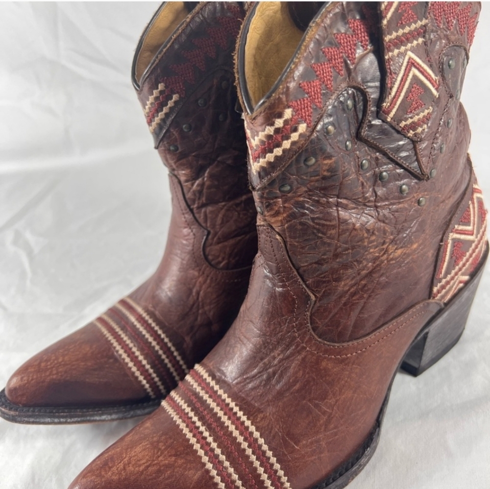 Yippee Ki Yay By OLD GRINGO Ankle Brown Leather Vintage Authentic Women's Boots - Picture 4 of 10